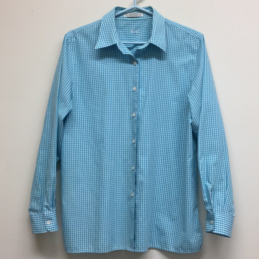 3/$35 FOXCROFT gingham shirt
